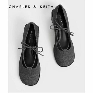 チャールズアンドキース(Charles and Keith)のCHARLES & KEITH リボンタイメリージェーンパンプス(その他)