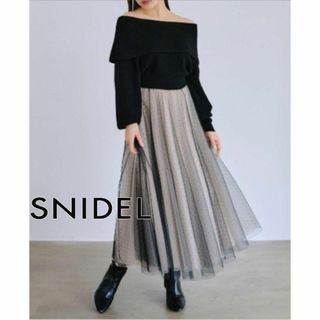 スナイデル(SNIDEL)のSNIDEL オフショルニットプルオーバー&チュールスカートセット(その他)