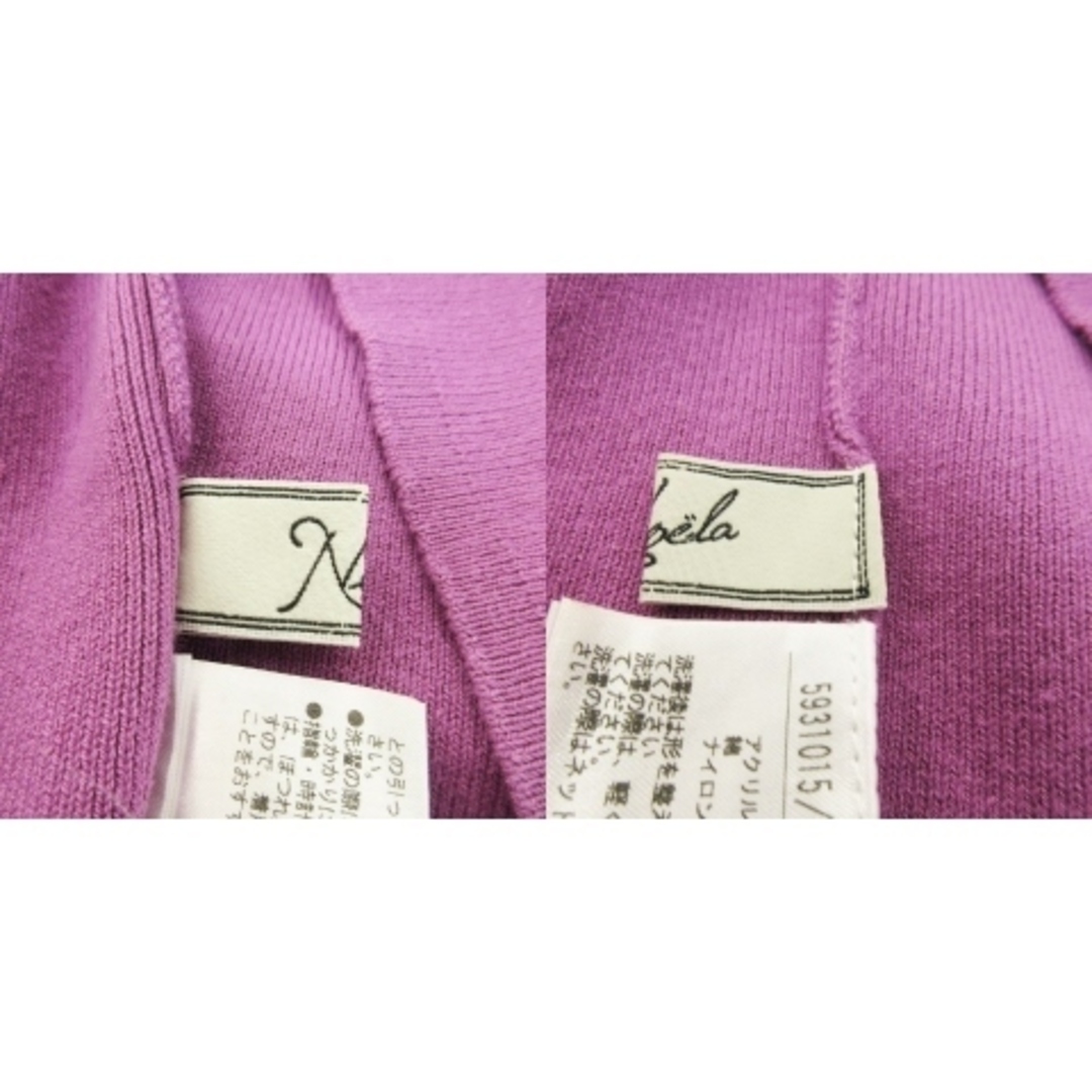 Noela(ノエラ)のノエラ ニット ニットソー Vネック 半袖 フレアスリーブ リブ F 紫 レディースのトップス(ニット/セーター)の商品写真