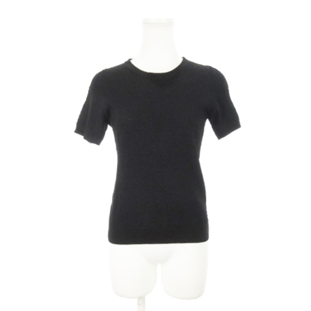 ZARA(ザラ)のザラ ニット セーター サマー クルーネック 半袖 ドット編み さっくり S 紺 レディースのトップス(ニット/セーター)の商品写真