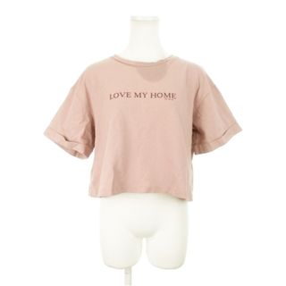 アザー(other)のハーリップトゥ Tシャツ 半袖 プリント ショート丈 綿 くすみ F ピンク(Tシャツ(半袖/袖なし))