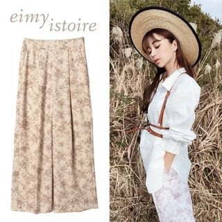 エイミーイストワール(eimy istoire)の新品 完売 ワイド パンツ ボトムス トワルドジュイ かわいい ベージュ(カジュアルパンツ)