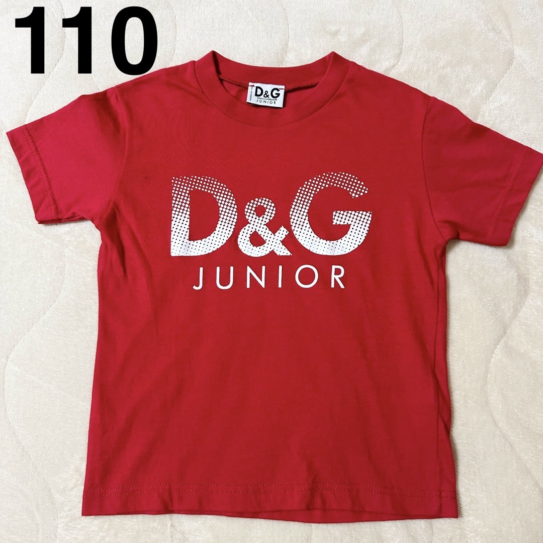 DOLCE&GABBANA(ドルチェアンドガッバーナ)の110 ドルガバ Tシャツ 赤 キッズ/ベビー/マタニティのキッズ服男の子用(90cm~)(Tシャツ/カットソー)の商品写真