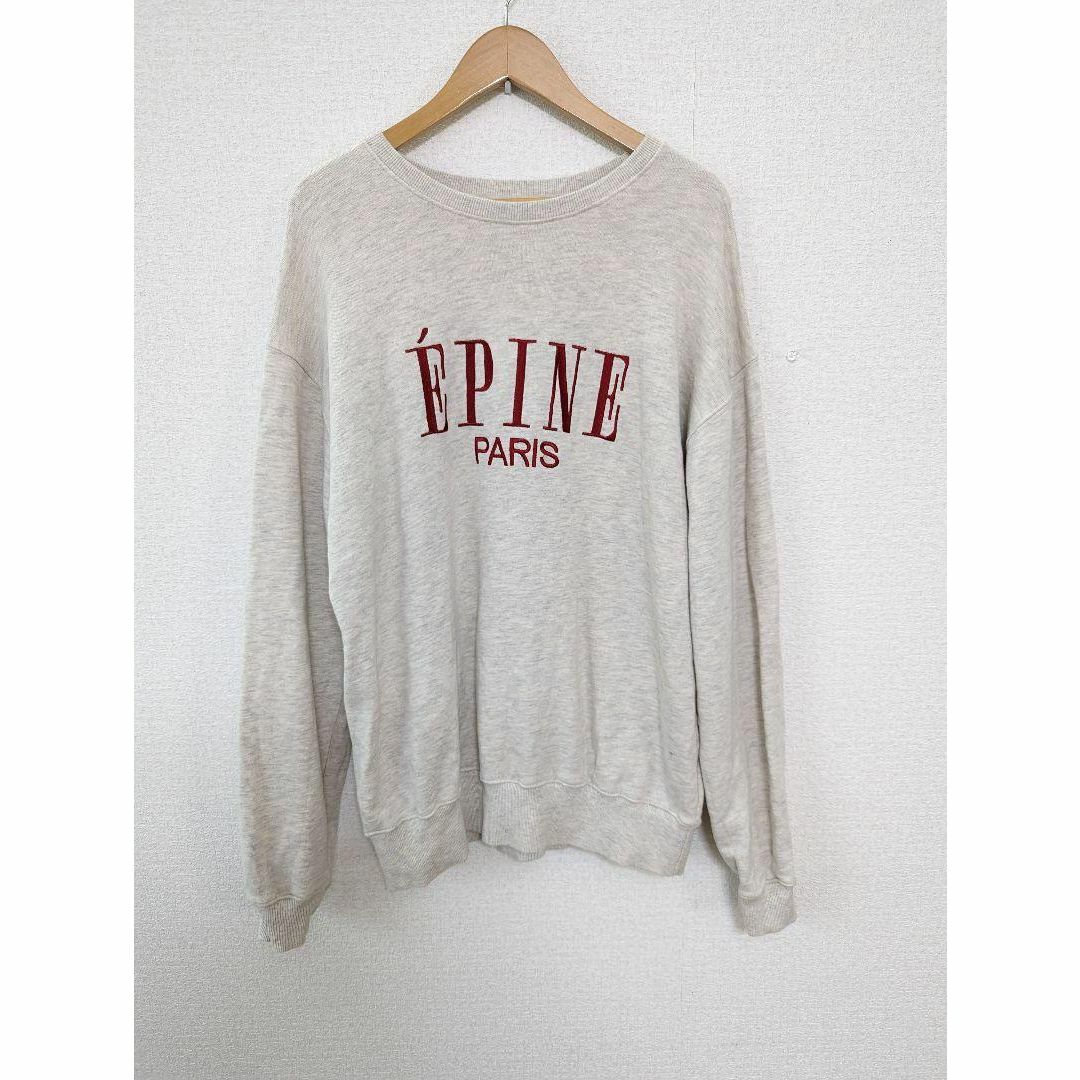 épine(エピヌ)のEPINE PARIS big sweat gray×red エピヌ レディースのトップス(トレーナー/スウェット)の商品写真