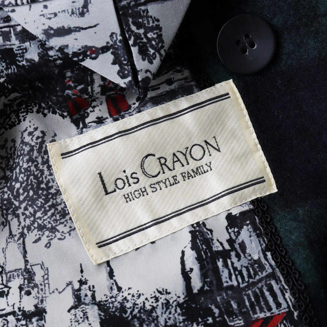 Lois CRAYON(ロイスクレヨン)のロイスクレヨン Lois CRAYON チェックナポレオンジャケット M/ブラックウォッチ ネイビー アウター【2400013786959】 レディースのジャケット/アウター(その他)の商品写真