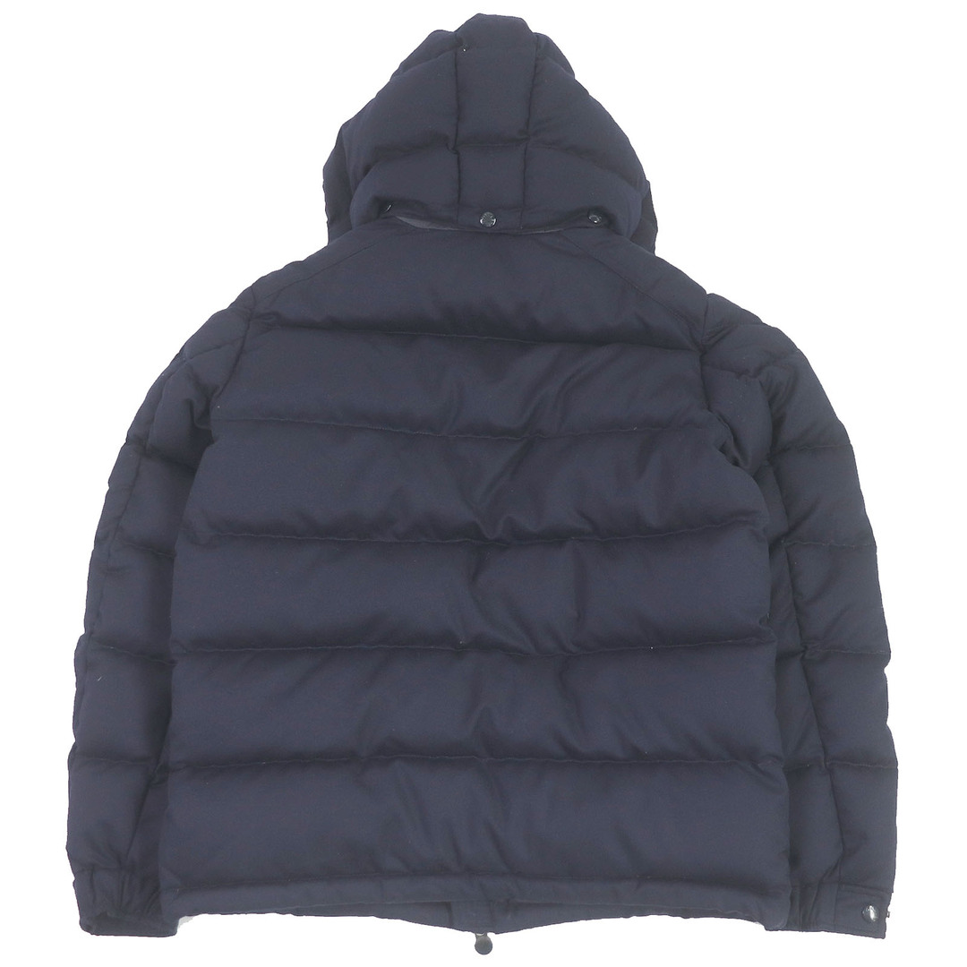 MONCLER(モンクレール)の美品□MONCLER モンクレール 18-19AW MONTGENEVRE ウール ロゴワッペン WZIP フーデッド ダウンジャケット ネイビー 4 正規品 メンズ メンズのジャケット/アウター(ダウンジャケット)の商品写真