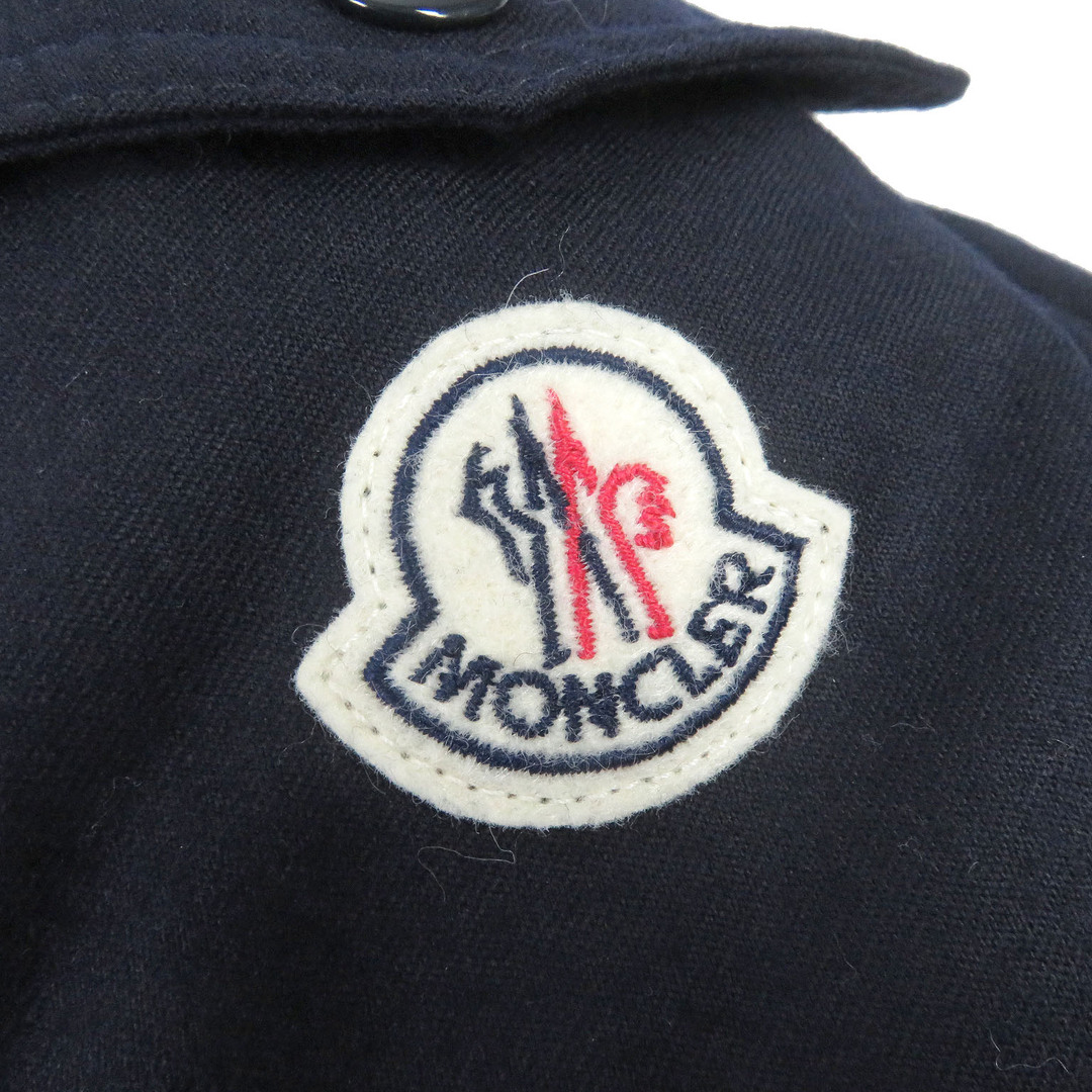 MONCLER(モンクレール)の美品□MONCLER モンクレール 18-19AW MONTGENEVRE ウール ロゴワッペン WZIP フーデッド ダウンジャケット ネイビー 4 正規品 メンズ メンズのジャケット/アウター(ダウンジャケット)の商品写真