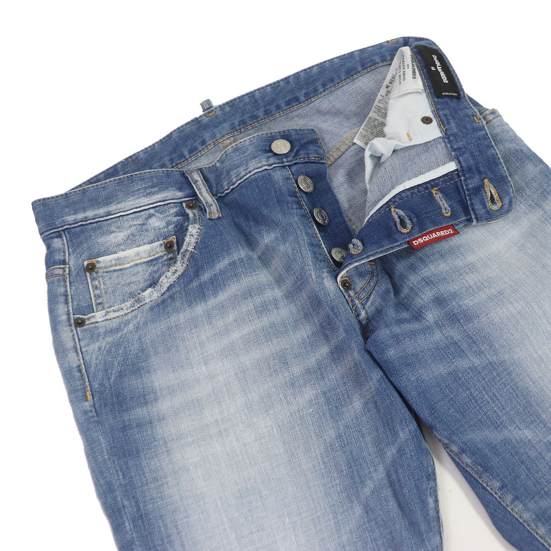 DSQUARED2(ディースクエアード)の美品□DSQUARED2 ディースクエアード 23SS S74LB1276 Skater Jean ボタンダウン スキニージーンズ デニムパンツ インディゴブルー 48 イタリア製 正規品 メンズ メンズのトップス(ジャージ)の商品写真