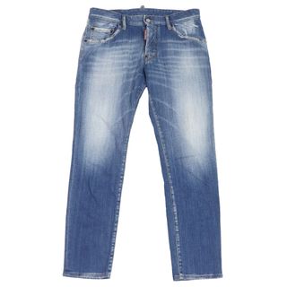 ディースクエアード(DSQUARED2)の美品□DSQUARED2 ディースクエアード 23SS S74LB1276 Skater Jean ボタンダウン スキニージーンズ デニムパンツ インディゴブルー 48 イタリア製 正規品 メンズ(ジャージ)