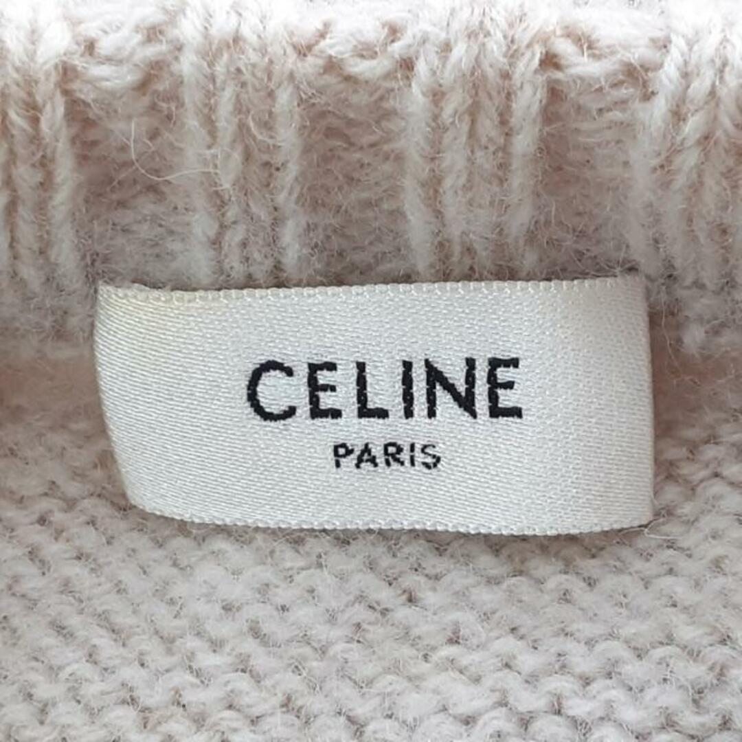 celine(セリーヌ)のCELINE(セリーヌ) 長袖セーター サイズS レディース - ベージュ×レッド クルーネック レディースのトップス(ニット/セーター)の商品写真