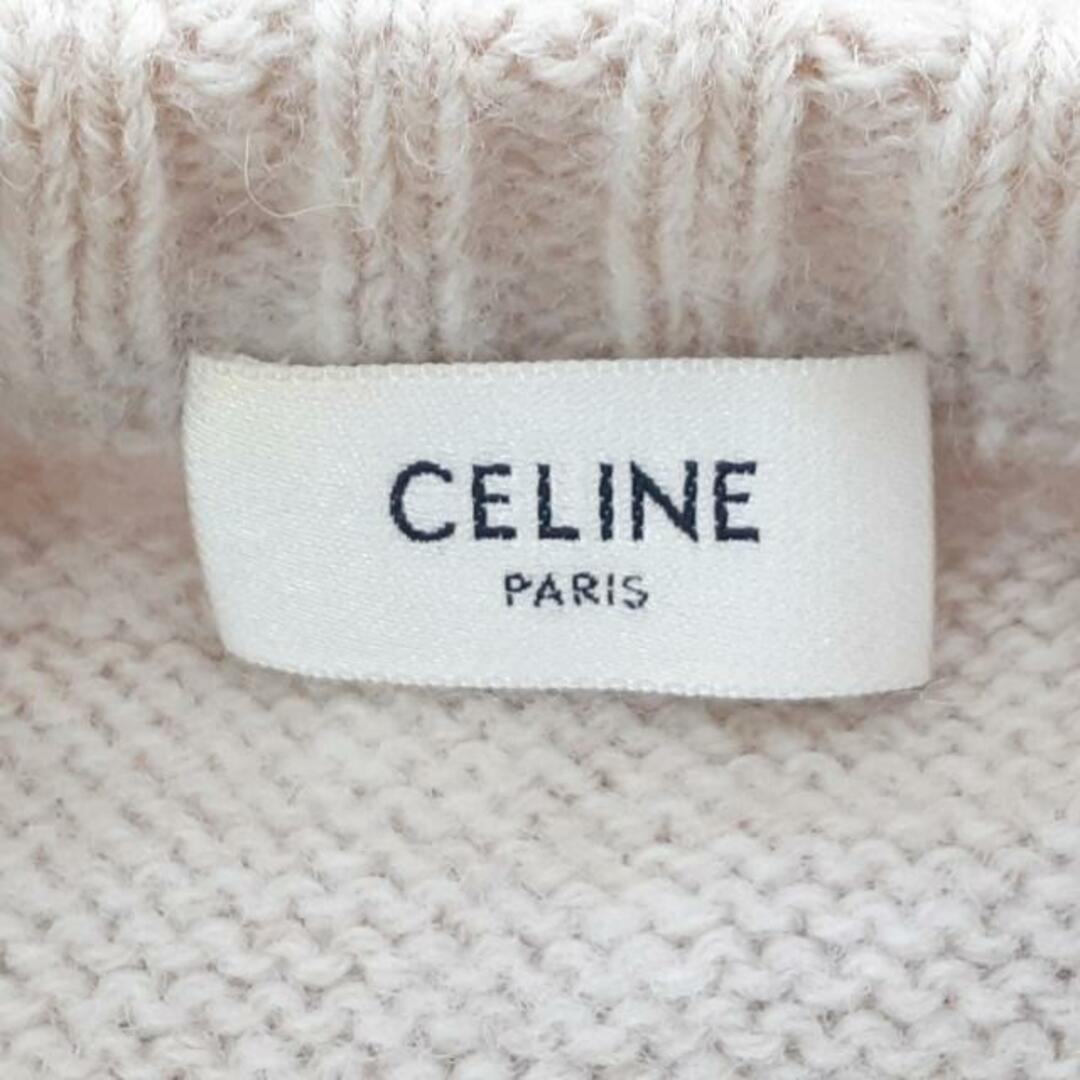 celine(セリーヌ)のCELINE(セリーヌ) 長袖セーター サイズS レディース - ベージュ×レッド クルーネック レディースのトップス(ニット/セーター)の商品写真