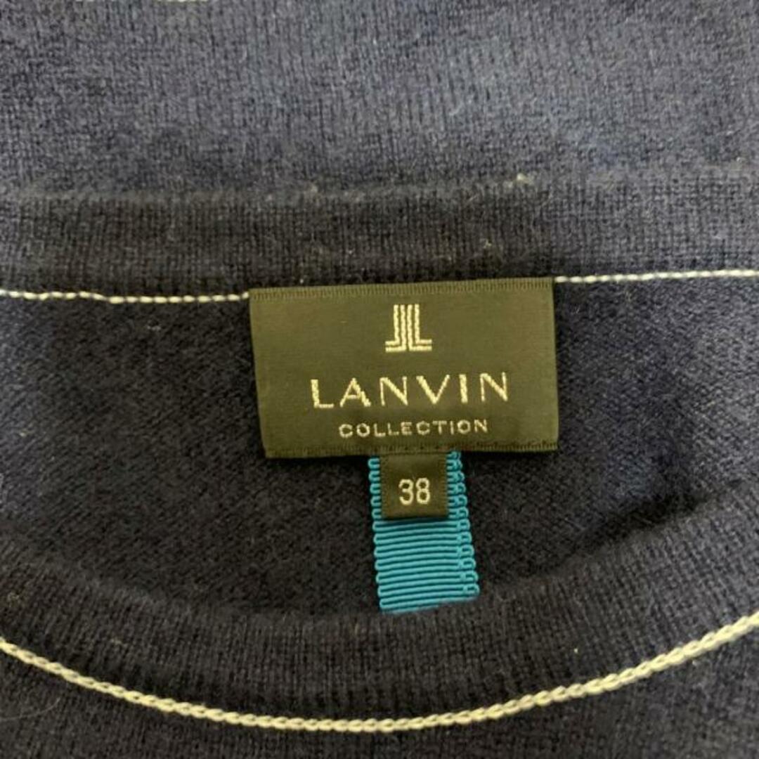 LANVIN COLLECTION(ランバンコレクション)のLANVIN COLLECTION(ランバンコレクション) 長袖セーター サイズ38 M レディース美品  - ダークネイビー クルーネック/カシミヤ レディースのトップス(ニット/セーター)の商品写真