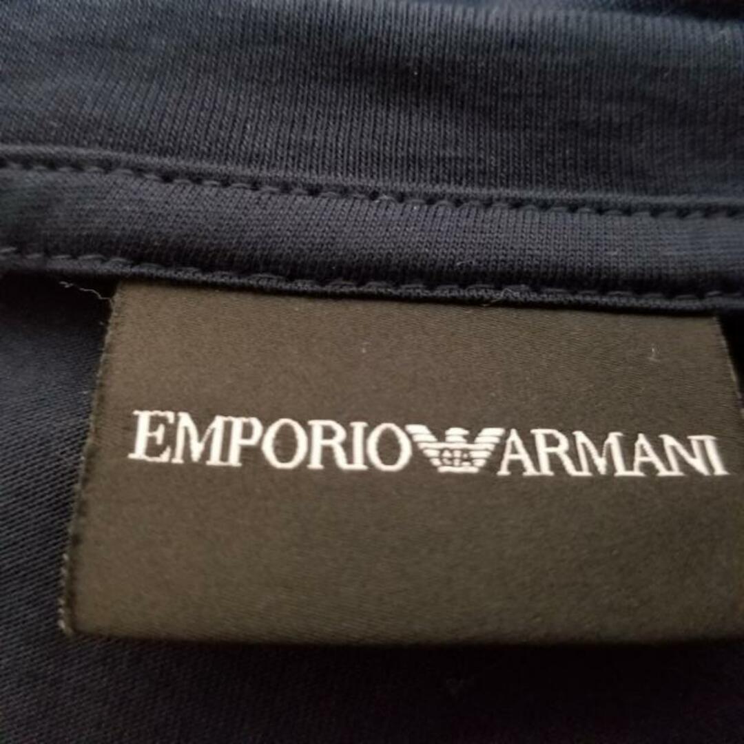 Emporio Armani(エンポリオアルマーニ)のEMPORIOARMANI(エンポリオアルマーニ) 半袖Tシャツ サイズEU  XL レディース - 黒×白 クルーネック レディースのトップス(Tシャツ(半袖/袖なし))の商品写真