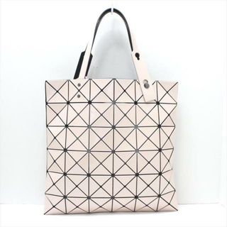 BAOBAO ISSEYMIYAKE(バオバオイッセイミヤケ) トートバッグ美品  - ピンクベージュ×黒 PVC(塩化ビニール)×ポリエステル