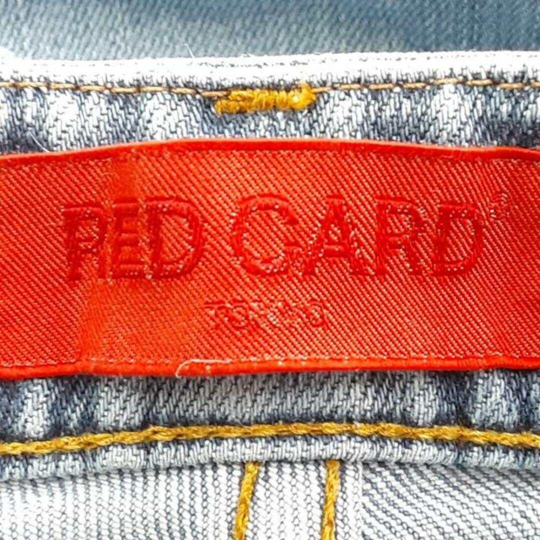 RED CARD(レッドカード) ジーンズ サイズ25 XS レディース - ライトブルー フルレングス/裾切りっぱなし/ダメージ加工 レディースのパンツ(デニム/ジーンズ)の商品写真