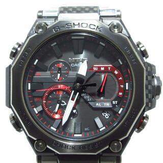 カシオ(CASIO)のCASIO(カシオ) 腕時計美品  G-SHOCK/MT-G MTG-B2000YBD-1AJF メンズ カーボン/SS/モバイルリンク 黒×レッド(その他)