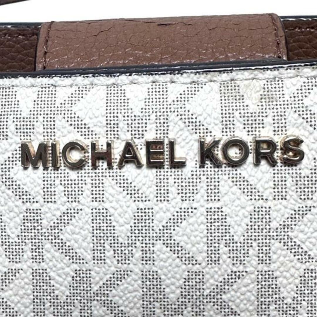 Michael Kors(マイケルコース)のMICHAEL KORS(マイケルコース) ハンドバッグ ブラウン×白 レザー×PVC(塩化ビニール) レディースのバッグ(ハンドバッグ)の商品写真