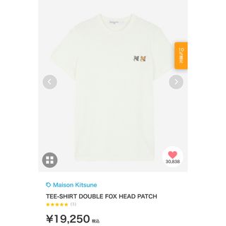 メゾンキツネ(MAISON KITSUNE')のメゾンキツネ　TEE-SHIRT DOUBLE FOX HEAD PATCH(Tシャツ(半袖/袖なし))