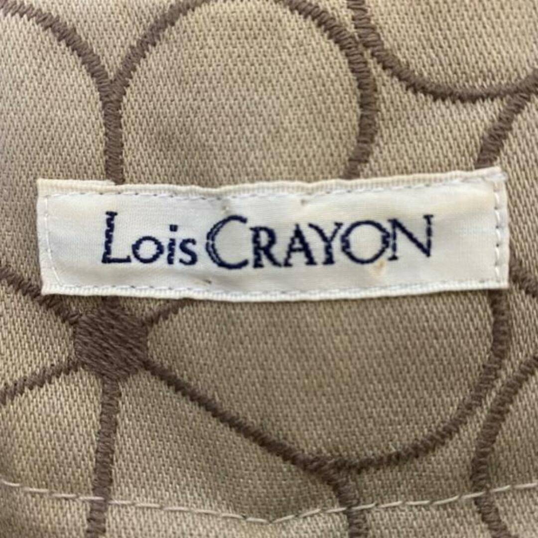 Lois CRAYON(ロイスクレヨン)のLois CRAYON(ロイスクレヨン) コート サイズM レディース - ベージュ×ダークブラウン 長袖/花柄/刺繍/秋/冬 レディースのジャケット/アウター(その他)の商品写真