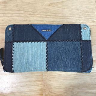 ディーゼル(DIESEL)の【美品】DIESEL デニムパッチワーク長財布(財布)