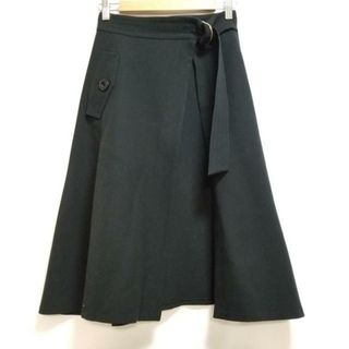 BLUE LABEL CRESTBRIDGE(ブルーレーベルクレストブリッジ) 巻きスカート サイズ34 S レディース美品  - 黒 ロング