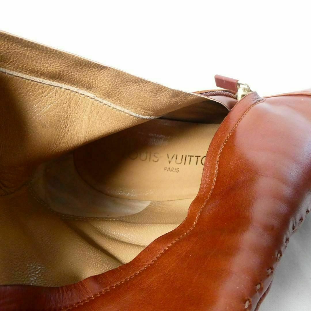 LOUIS VUITTON(ルイヴィトン)の良品 Louis Vuitton レザー ベルト ハイヒール ジョッキーブーツ レディースの靴/シューズ(ブーツ)の商品写真