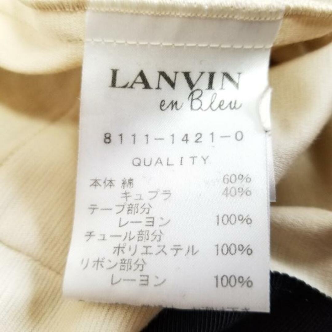 LANVIN en Bleu(ランバンオンブルー)のLANVIN en Bleu(ランバンオンブルー) カーディガン サイズ38 M レディース - ベージュ×黒 長袖/フリル レディースのトップス(カーディガン)の商品写真