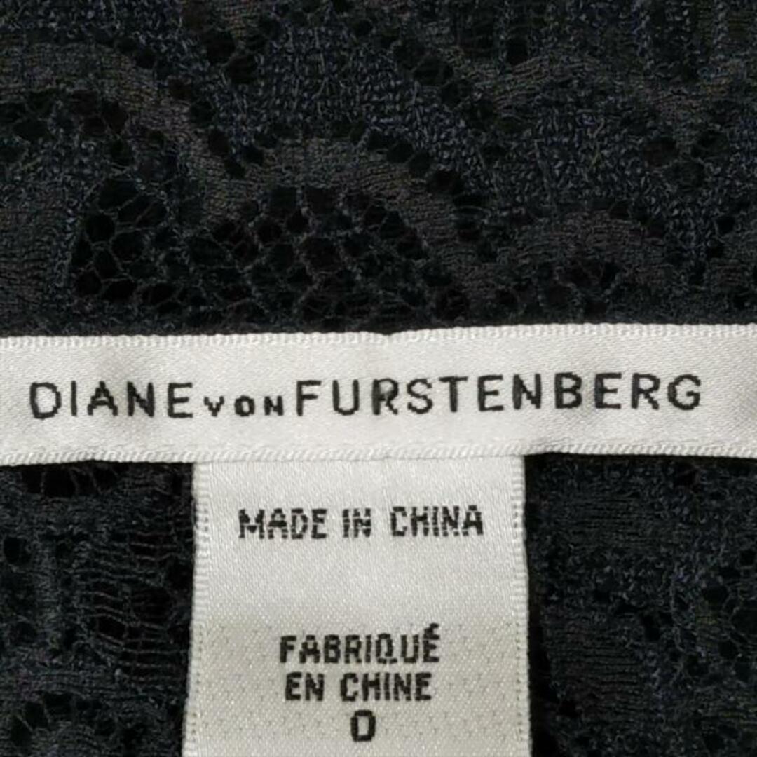 DIANE von FURSTENBERG(ダイアンフォンファステンバーグ)のDIANE VON FURSTENBERG(DVF)(ダイアン・フォン・ファステンバーグ) 半袖カットソー サイズ0 XS レディース美品  - ダークネイビー クルーネック/レース レディースのトップス(カットソー(半袖/袖なし))の商品写真