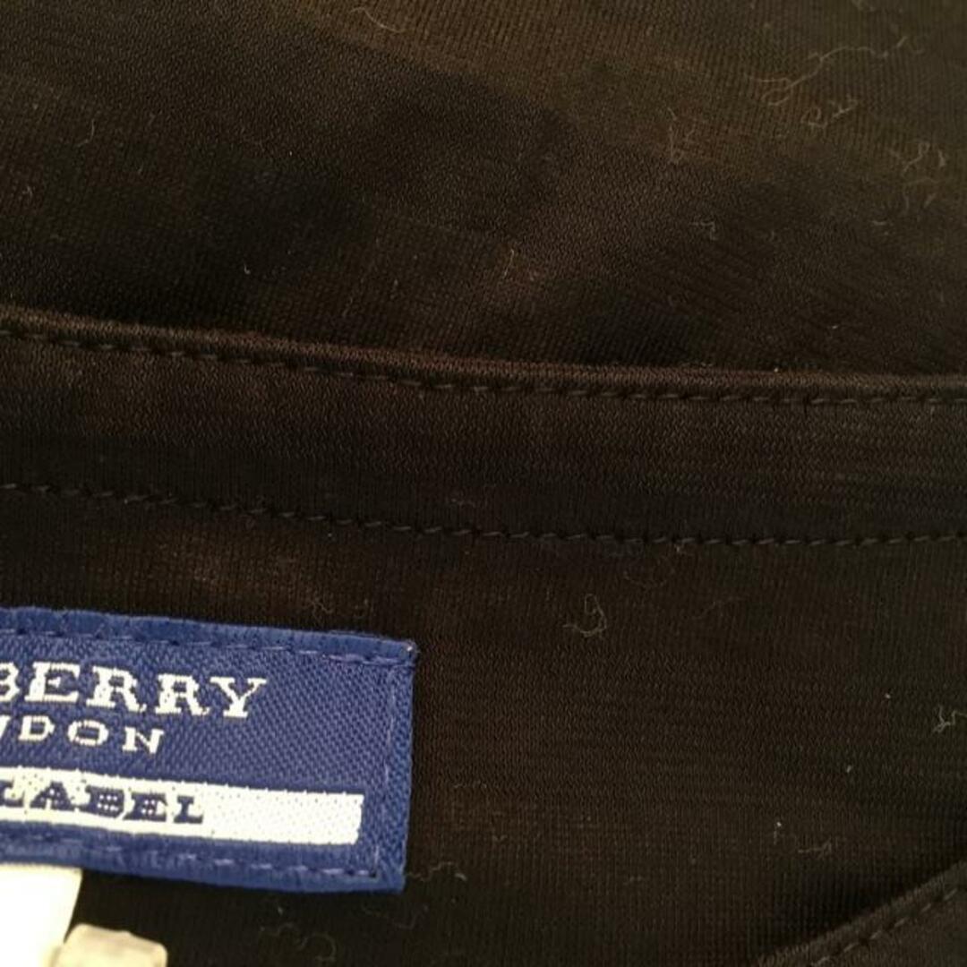 BURBERRY BLUE LABEL(バーバリーブルーレーベル)のBurberry Blue Label(バーバリーブルーレーベル) ワンピース サイズ38 M レディース - 黒 クルーネック/半袖/ひざ丈/ボーダー レディースのワンピース(その他)の商品写真