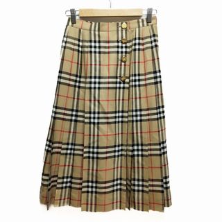 Burberry's(バーバリーズ) スカート サイズ9 M レディース美品  - ベージュ×黒×マルチ チェック柄/プリーツ(その他)