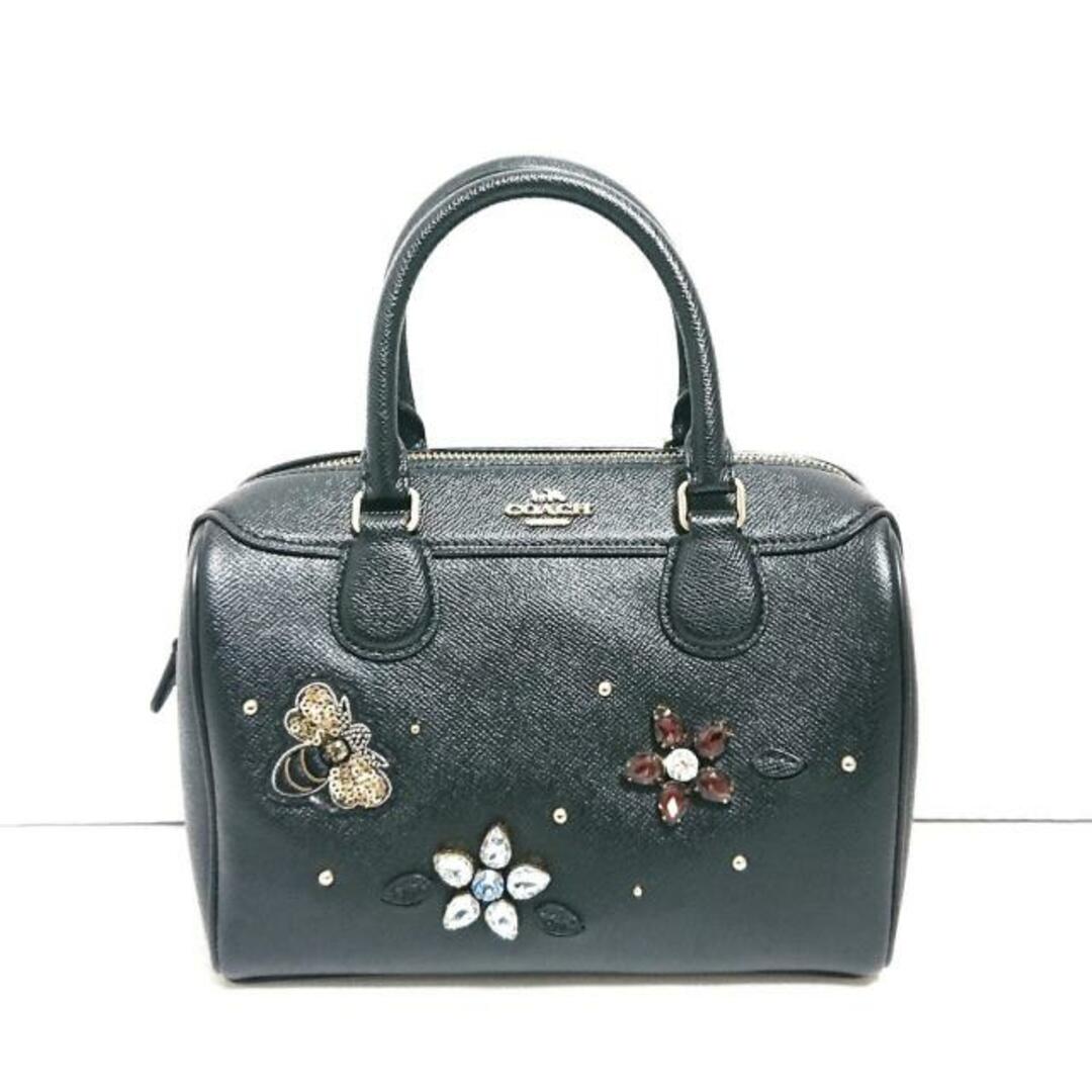 COACH(コーチ)のCOACH(コーチ) ハンドバッグ - F72829 黒×ゴールド×マルチ レザー×スパンコール レディースのバッグ(ハンドバッグ)の商品写真