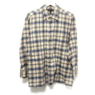 ダックス(DAKS)のDAKS(ダックス) 長袖シャツ サイズL メンズ美品  - ベージュ×ネイビー×黒 チェック柄(シャツ)