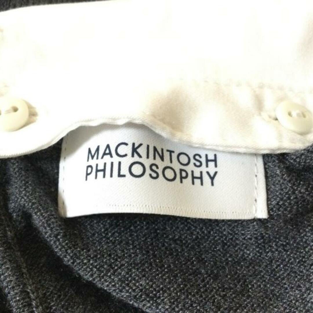 MACKINTOSH PHILOSOPHY(マッキントッシュフィロソフィー)のMACKINTOSH PHILOSOPHY(マッキントッシュフィロソフィー) 長袖セーター サイズ36 M レディース - ダークグレー クルーネック/襟着脱可 レディースのトップス(ニット/セーター)の商品写真