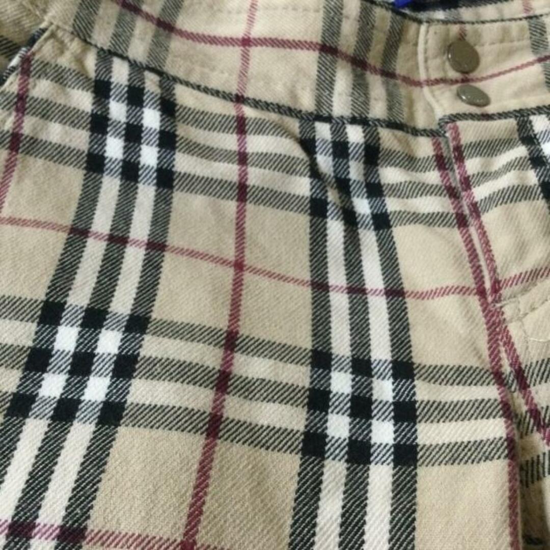 BURBERRY BLUE LABEL(バーバリーブルーレーベル)のBurberry Blue Label(バーバリーブルーレーベル) パンツ サイズ34 S レディース - ベージュ×黒×ボルドー クロップド(半端丈)/チェック柄 レディースのパンツ(その他)の商品写真