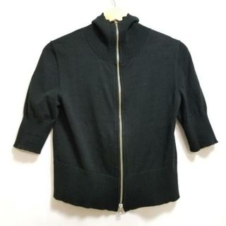 ヨウジヤマモト(Yohji Yamamoto)のyohjiyamamoto(ヨウジヤマモト) カーディガン サイズ2 M レディース - 黒 半袖/ジップアップ(カーディガン)