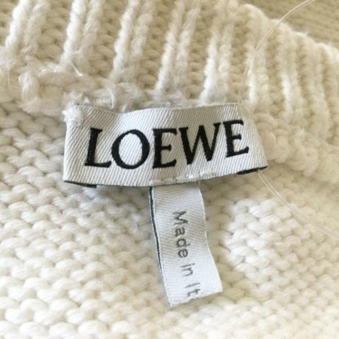 LOEWE(ロエベ)のLOEWE(ロエベ) 長袖セーター サイズL レディース美品  - 白×ライトパープル×マルチ クルーネック レディースのトップス(ニット/セーター)の商品写真