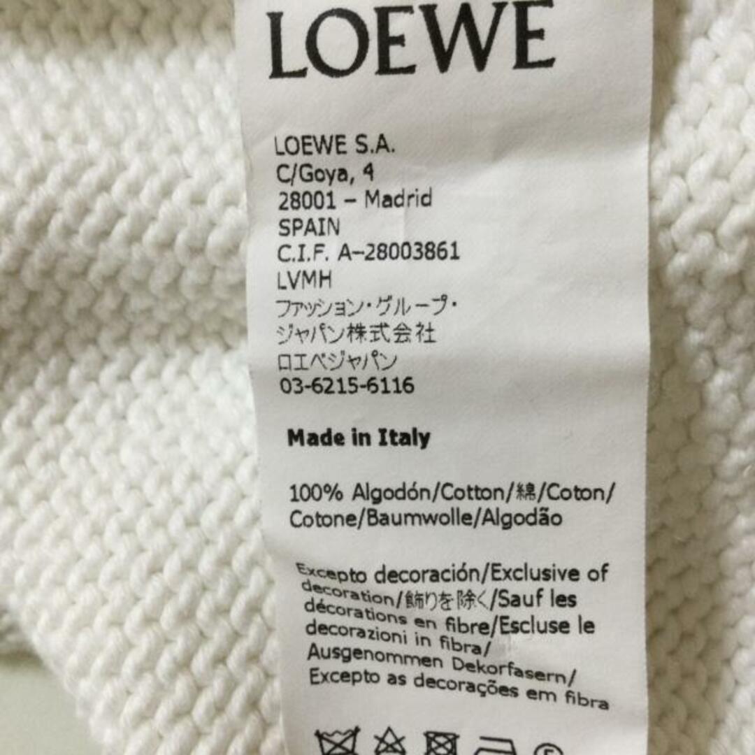 LOEWE(ロエベ)のLOEWE(ロエベ) 長袖セーター サイズL レディース美品  - 白×ライトパープル×マルチ クルーネック レディースのトップス(ニット/セーター)の商品写真