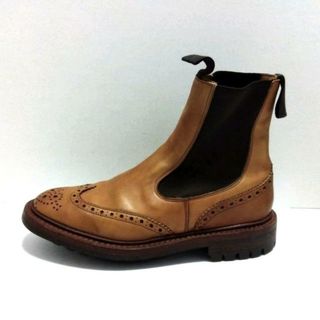 トリッカーズ(Trickers)のTricker's(トリッカーズ) ショートブーツ メンズ - ブラウン サイドゴア/ウィングチップ レザー(ブーツ)