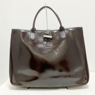 ロンシャン(LONGCHAMP)のLONGCHAMP(ロンシャン) トートバッグ - ダークブラウン レザー(トートバッグ)