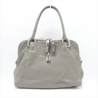 マークジェイコブス(MARC JACOBS)のMARC JACOBS(マークジェイコブス) ハンドバッグ - グレーベージュ スタッズ レザー(ハンドバッグ)