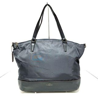 コーチ(COACH)のCOACH(コーチ) ハンドバッグ - F57902 ダークネイビー ナイロン×レザー(ハンドバッグ)