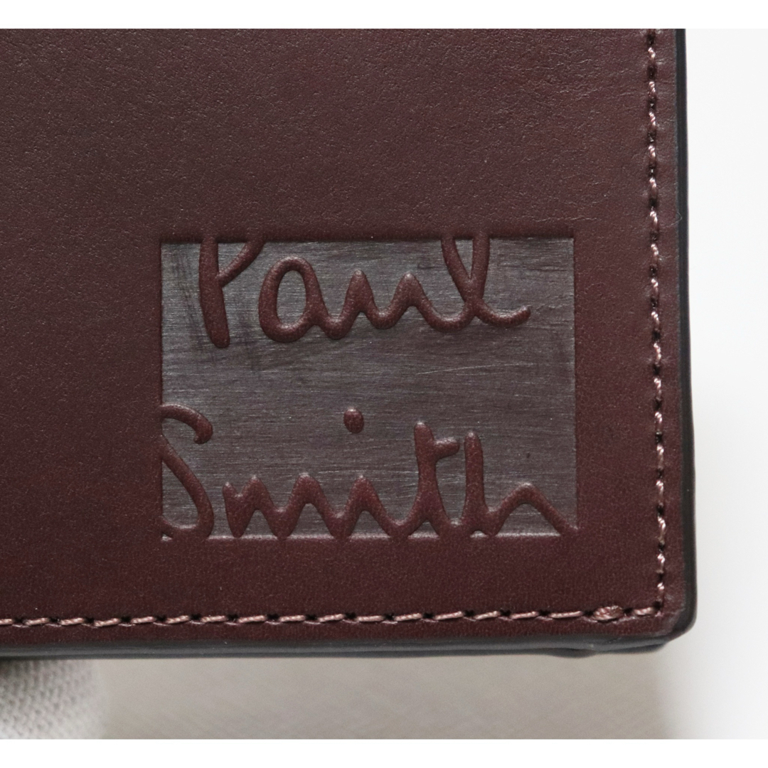 Paul Smith(ポールスミス)の《ポールスミス》箱付新品 【ステッチハイライト】 立体ロゴ レザー2つ折り財布 メンズのファッション小物(折り財布)の商品写真