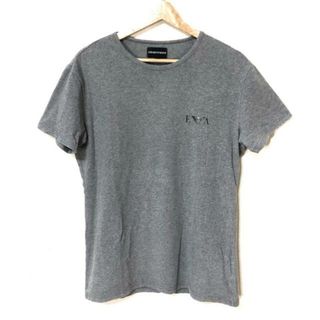 エンポリオアルマーニ(Emporio Armani)のEMPORIOARMANI(エンポリオアルマーニ) 半袖Tシャツ サイズXL レディース - グレー×黒×アイボリー クルーネック(Tシャツ(半袖/袖なし))