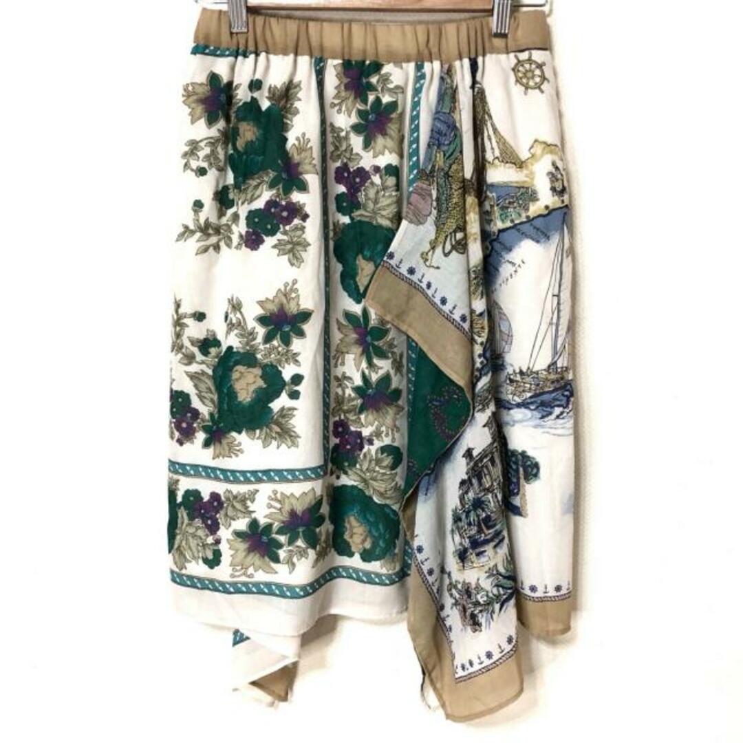 Grace Class(グレースクラス) スカート サイズ36 S レディース - ベージュ×マルチ ひざ丈/花柄 レディースのスカート(その他)の商品写真
