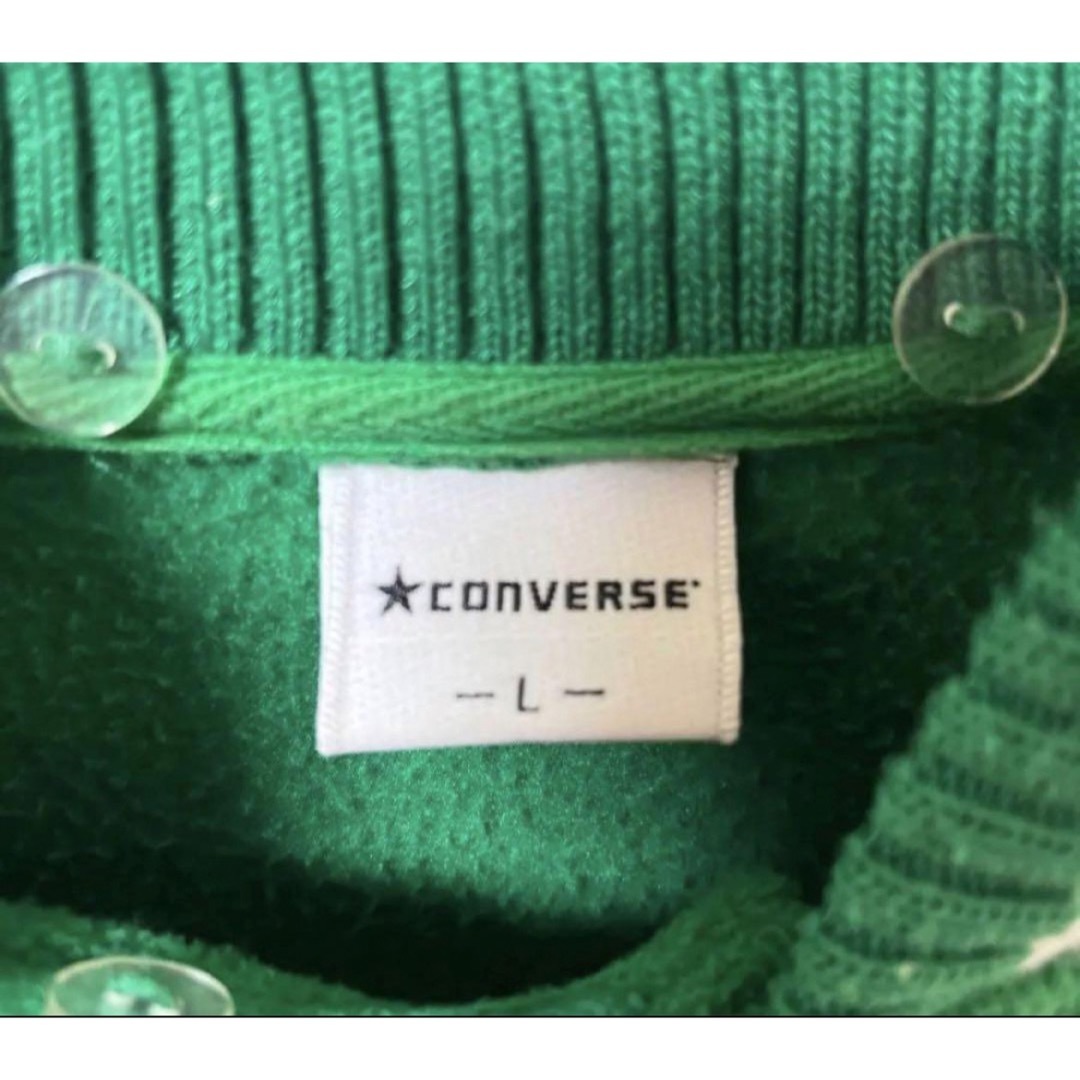 CONVERSE(コンバース)のコンバース フリース スタジャン フリースジャケット L デカロゴ  刺繍ロゴ メンズのジャケット/アウター(スタジャン)の商品写真