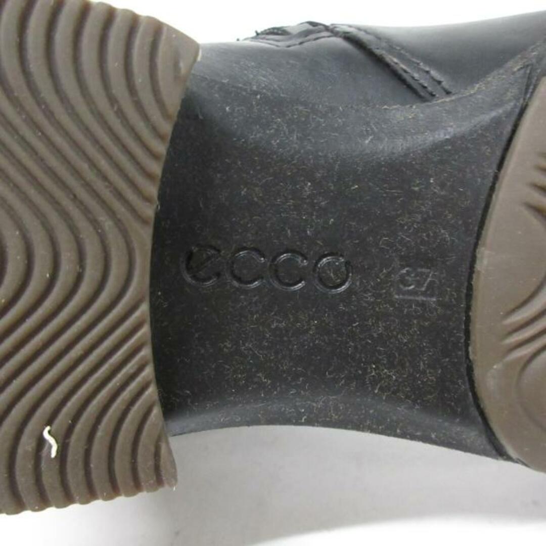 ECHO(エコー)のECCO(エコー) ロングブーツ 37 - 黒 レザー×スエード×ムートン レディースの靴/シューズ(ブーツ)の商品写真