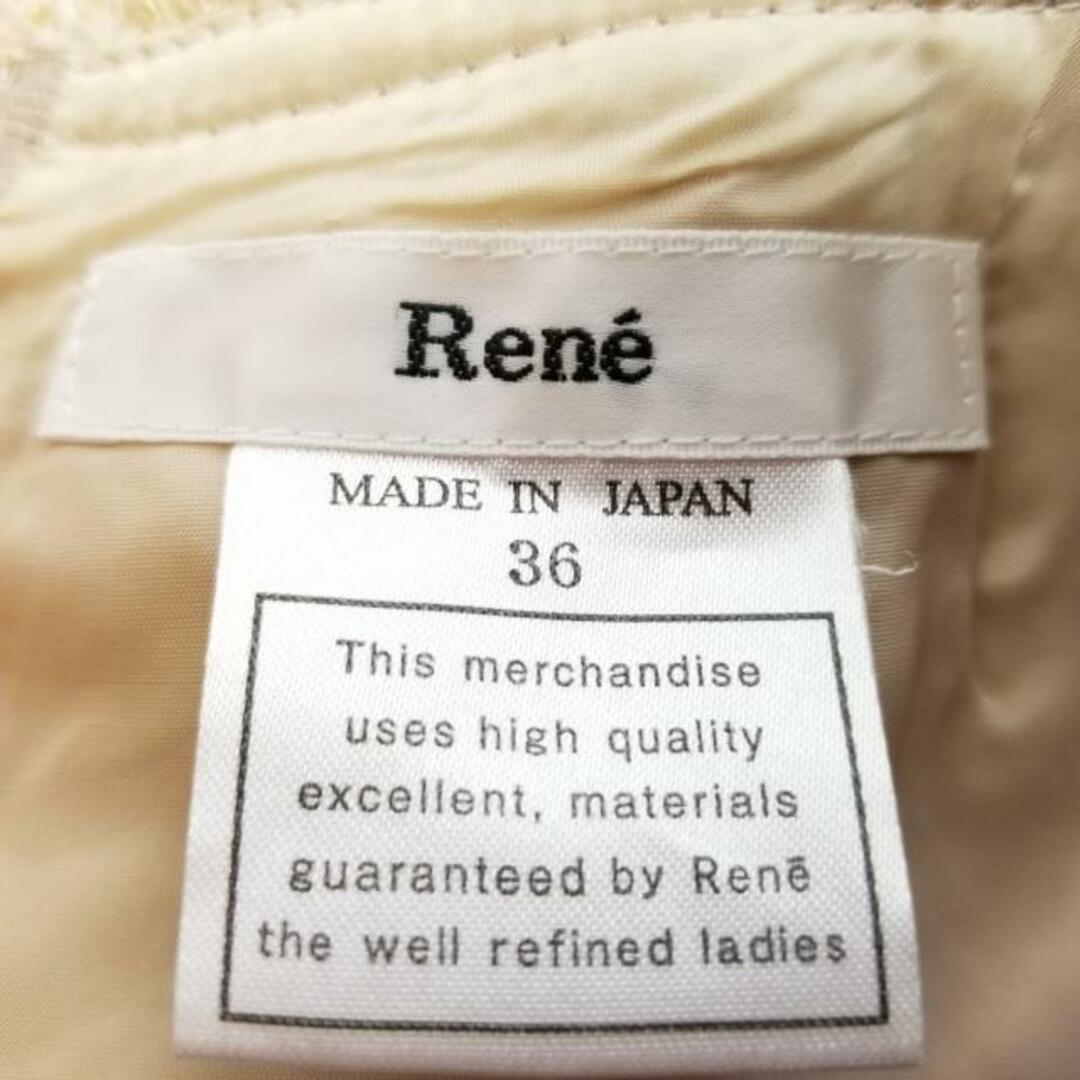 René(ルネ)のRene(ルネ) ワンピース サイズ36 S レディース - ベージュ ノースリーブ/ひざ丈/ツイード レディースのワンピース(その他)の商品写真