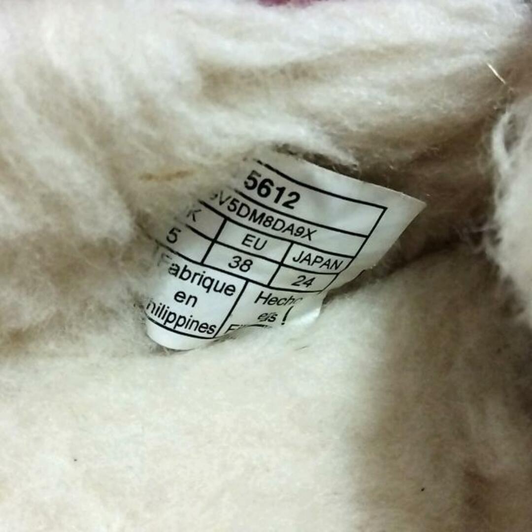 UGG(アグ)のUGG(アグ) フラットシューズ レディース ダコタ 5612 レッド×ダークブラウン リボン ムートン レディースの靴/シューズ(その他)の商品写真