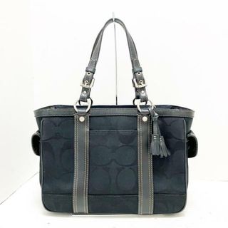 コーチ(COACH)のCOACH(コーチ) トートバッグ シグネチャーギャラリートート 6234 黒 ジャガード×レザー(トートバッグ)