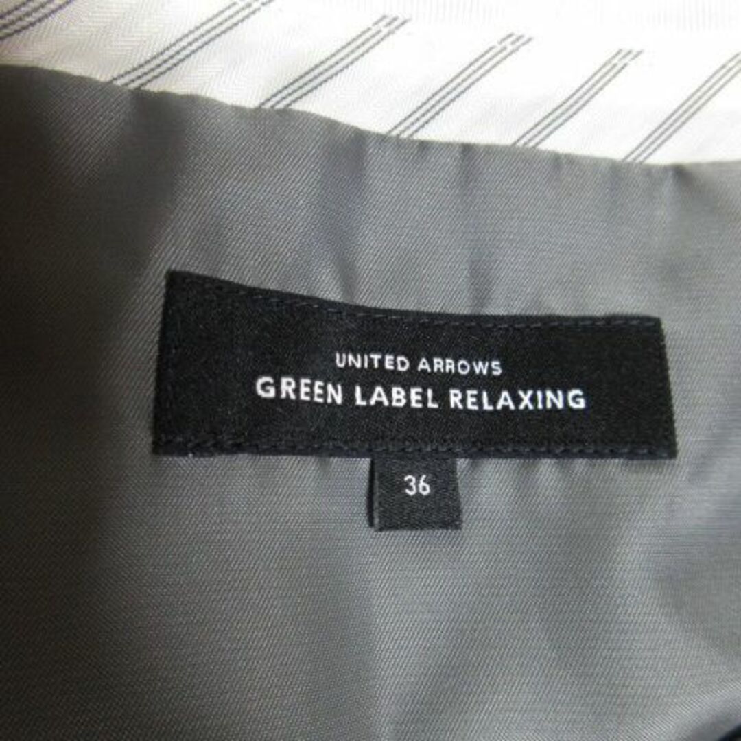 UNITED ARROWS green label relaxing(ユナイテッドアローズグリーンレーベルリラクシング)のGLR ひざ丈台形スカート ウール混 36 グレー 210628AO4A  レディースのスカート(ひざ丈スカート)の商品写真